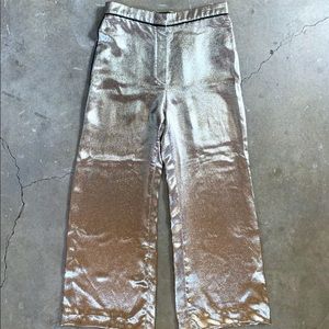 SS2018 Christian Dior Silk Metallic Pants